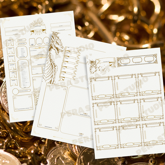 Shining Treasure- DnD 5E Character Sheet Digital Download